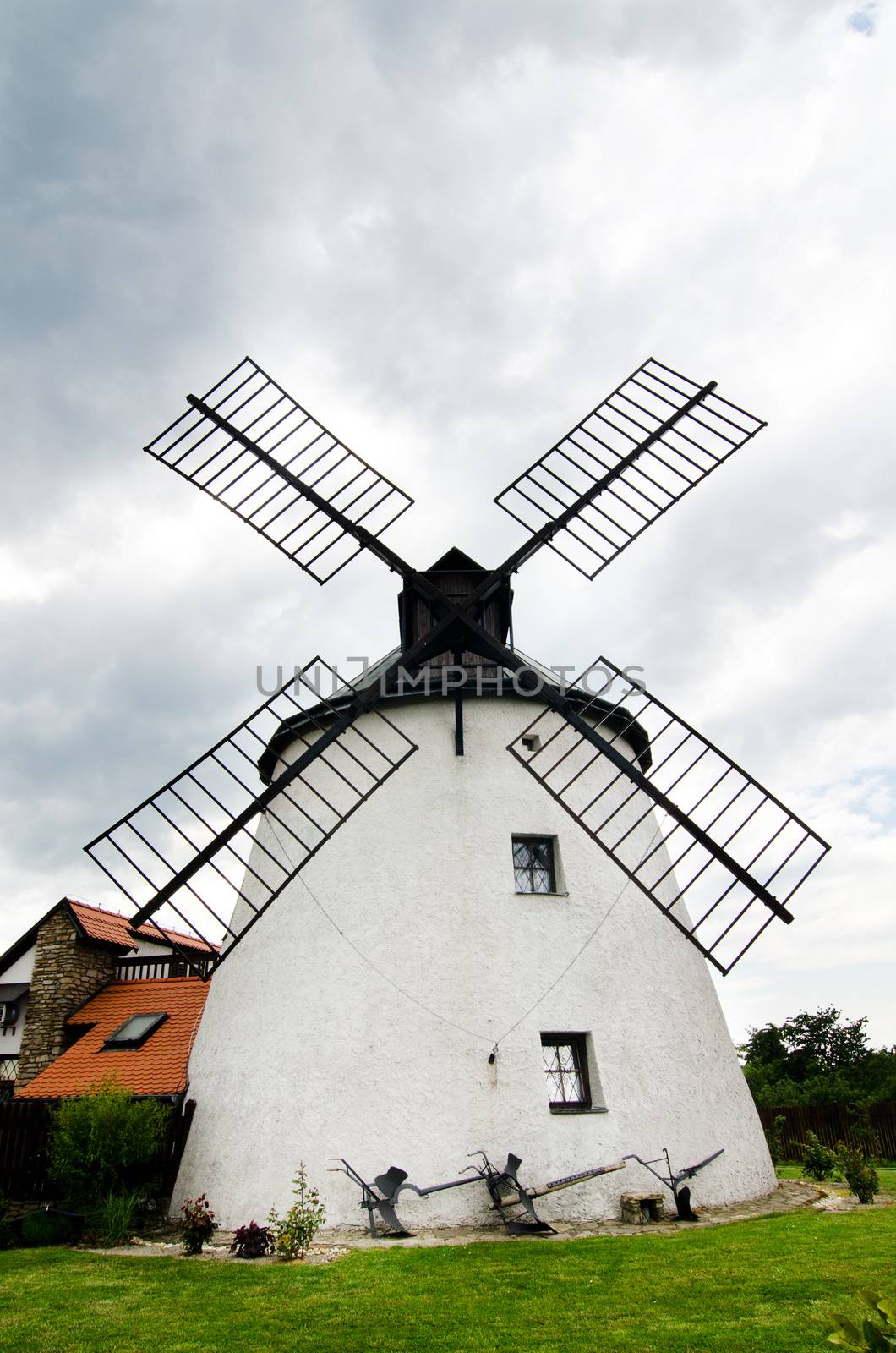 old windmill in Lesna, Czech republic
