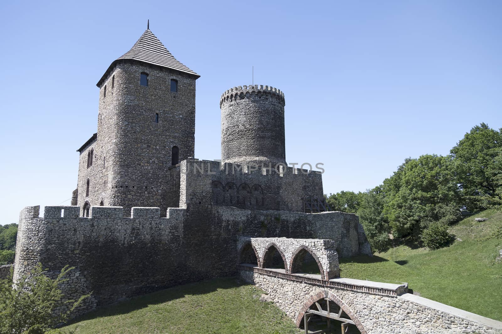 view on Bedzin Castle in Poland,  Upper Silesia