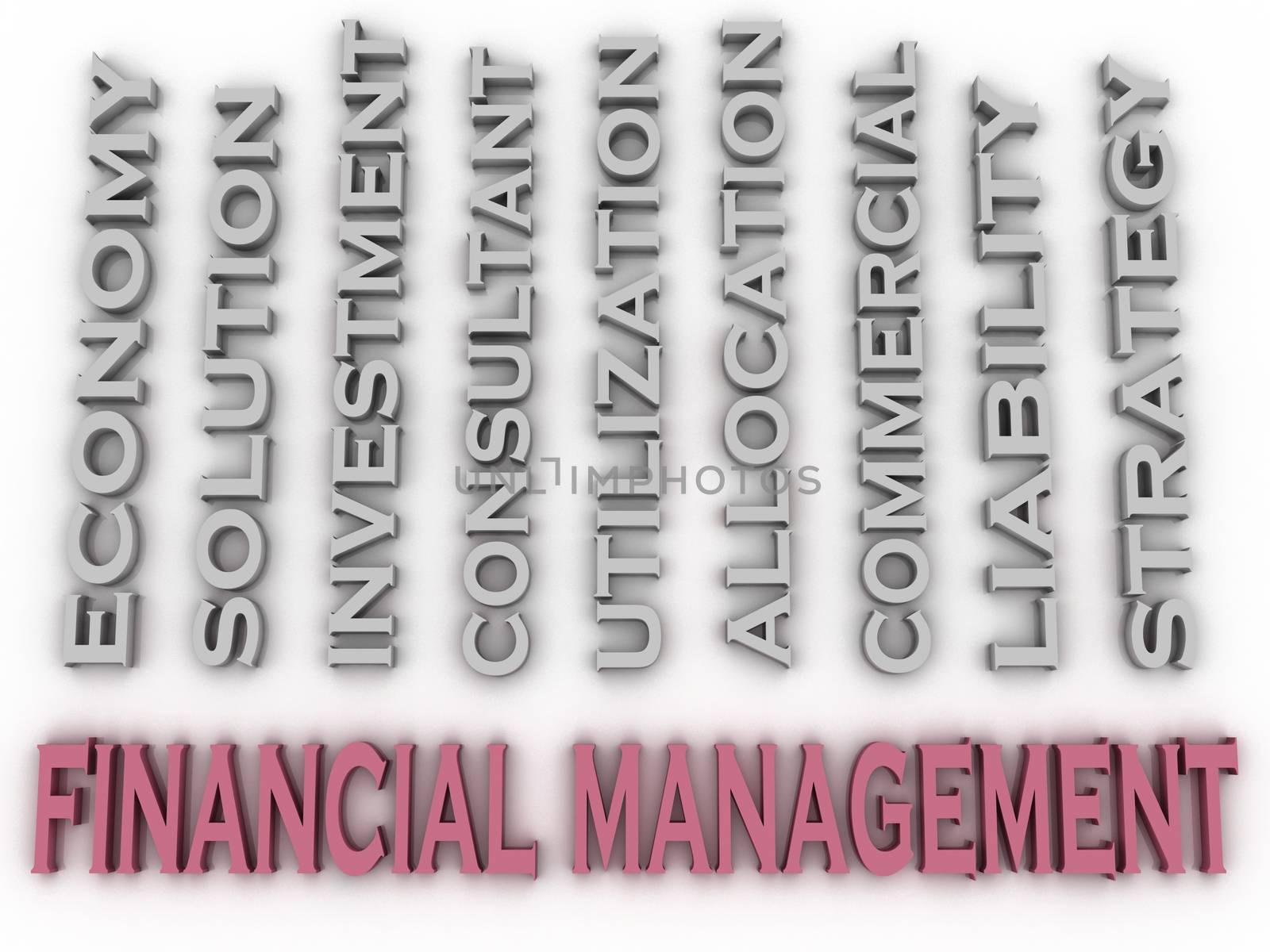 3d image Financial management issues concept word cloud backgrou by dacasdo