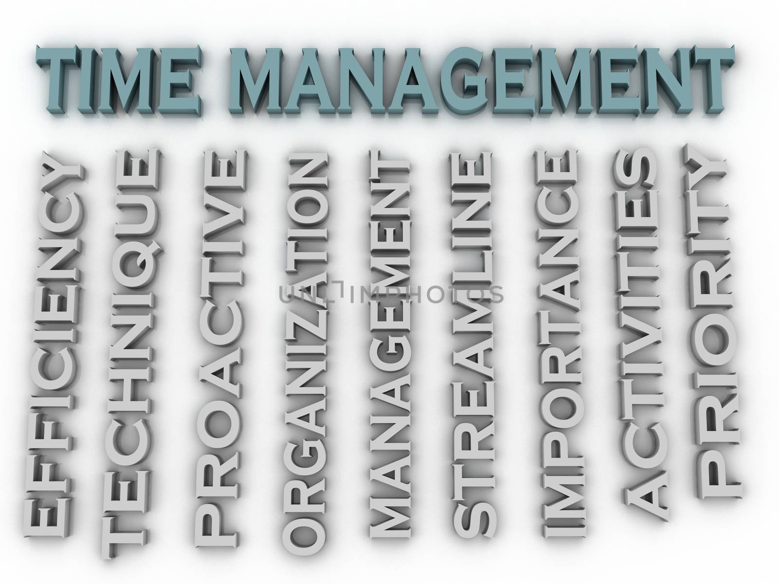 3d image Time management issues concept word cloud background by dacasdo