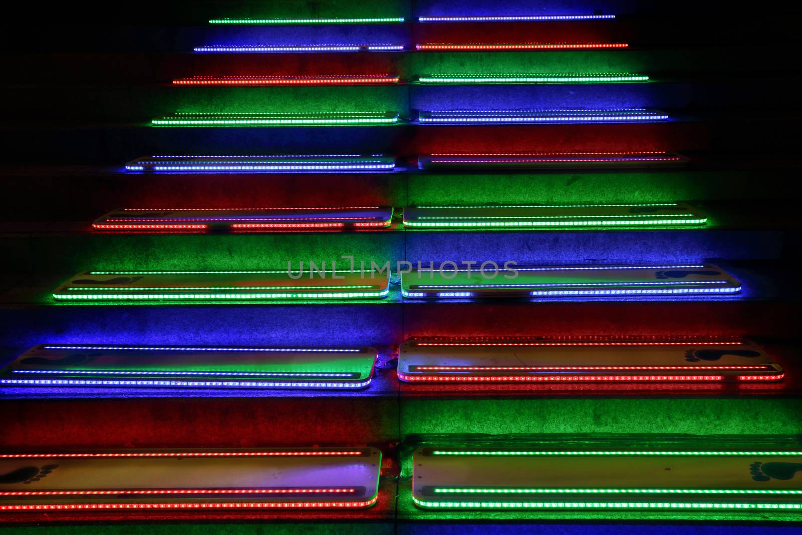 SYDNEY, AUSTRALIA - MAY 26, 2013;   Piano Stairs.  A public stairway is transformed into a giant keyboard and visitors are invited to play.  Artists: Reuben Young/ Andrew Handmer/ Jessica Chalker/ Annalie Killian/ Tim Carr