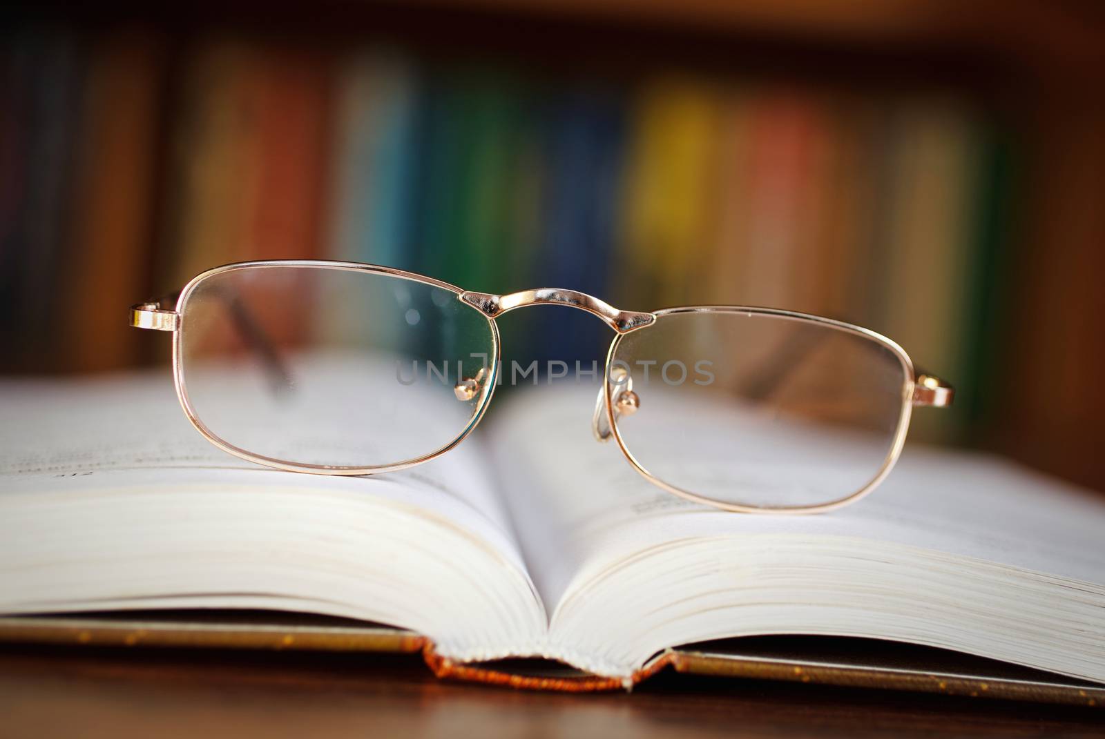 Glasses on a book by serkucher