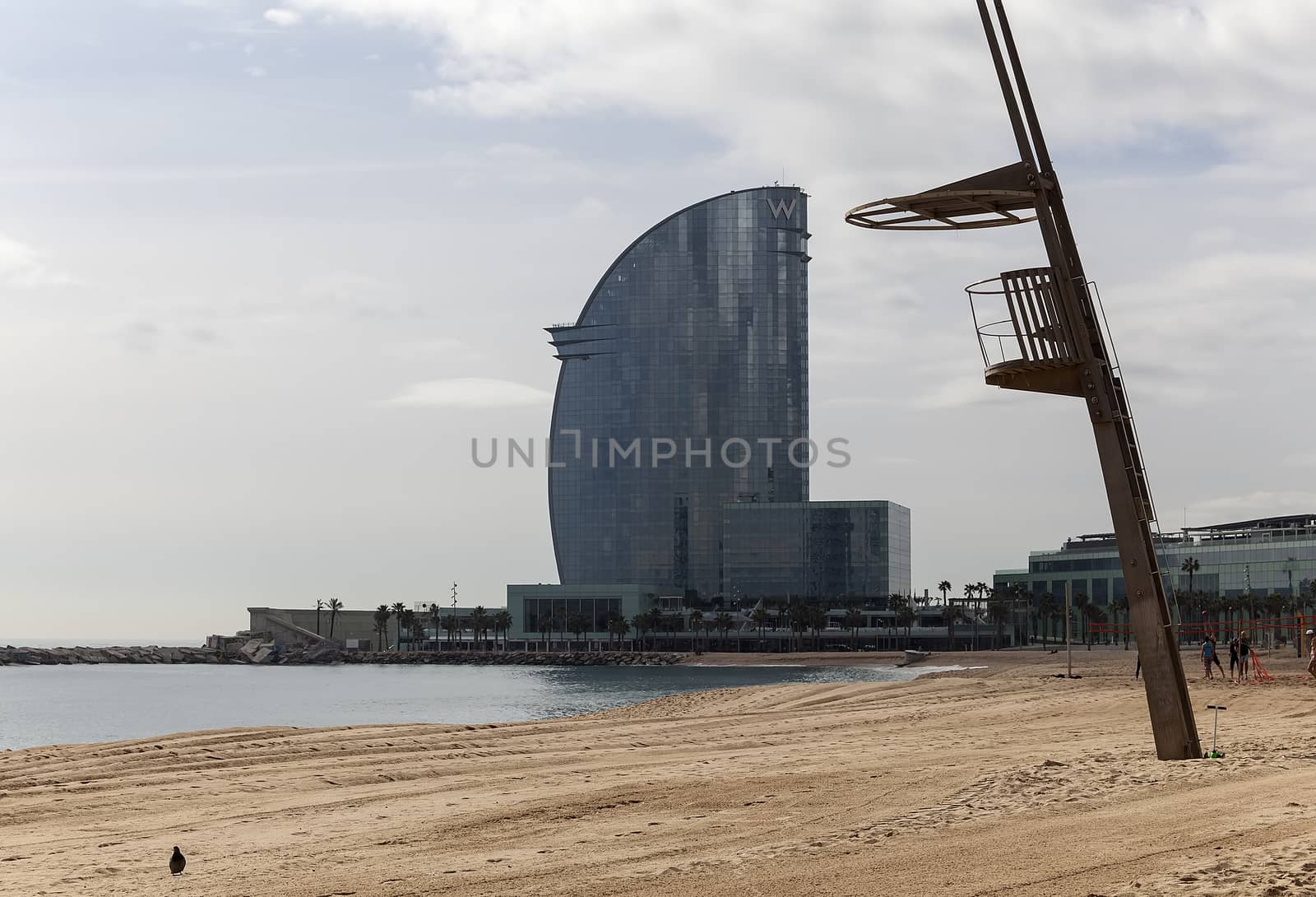 Beach and a tower by lasseman