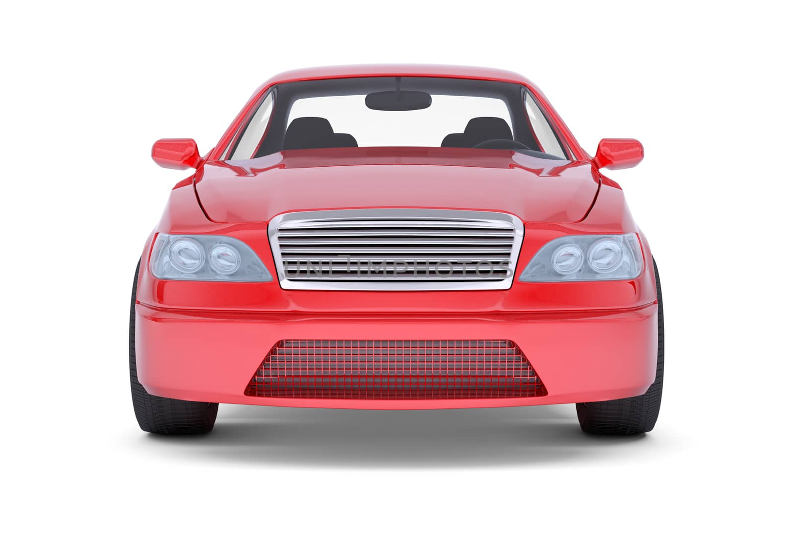 Image of red car on white by cherezoff