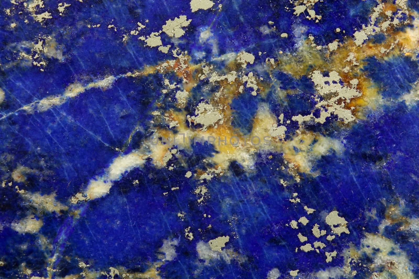 Polished surface of Lapislazuli