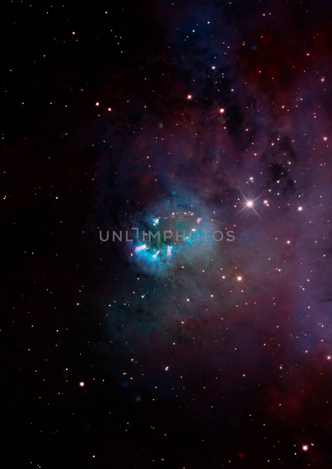 Far being shone nebula and star field against space. "Elements of this image furnished by NASA".