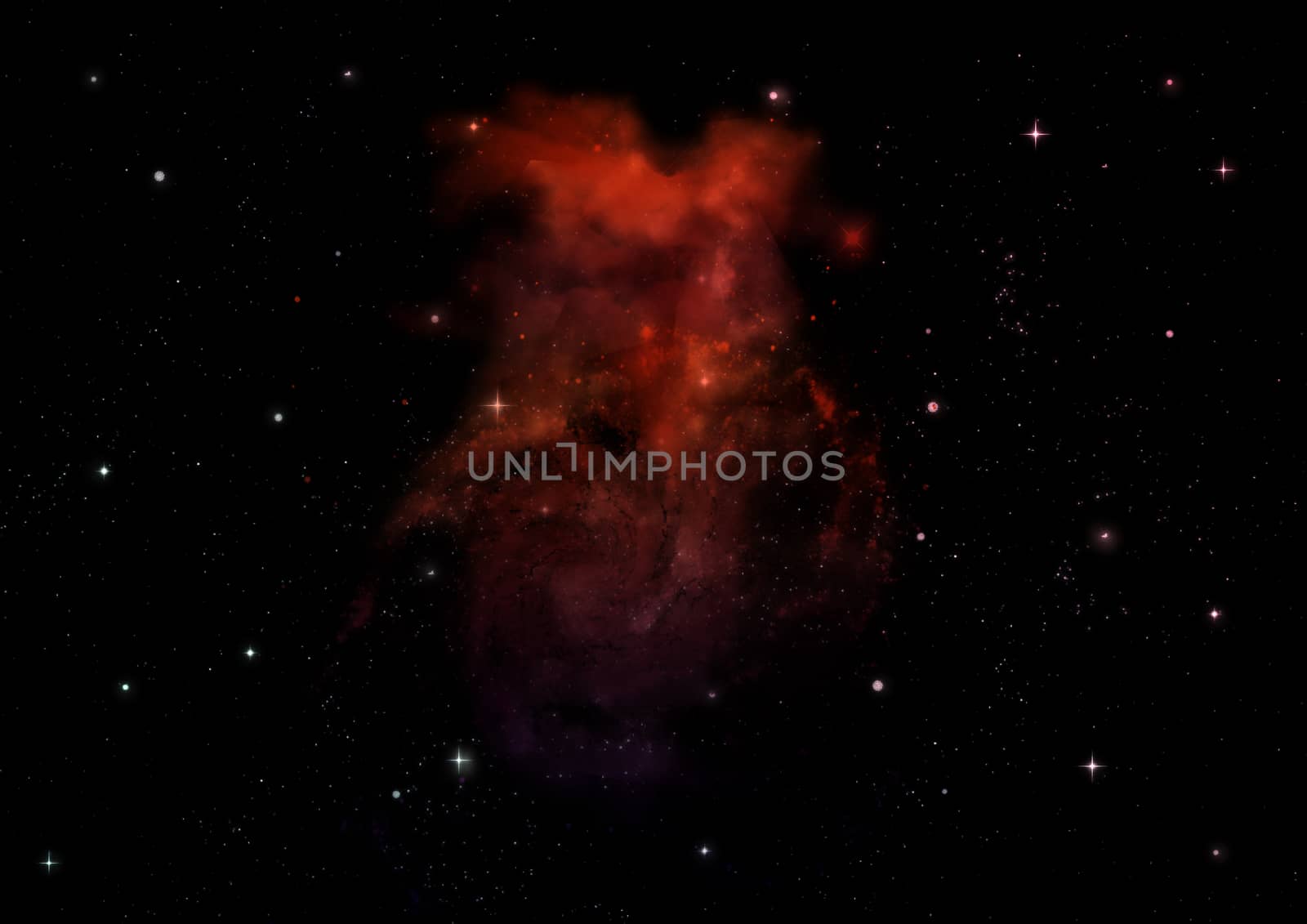 Stars of a planet and galaxy in a free space