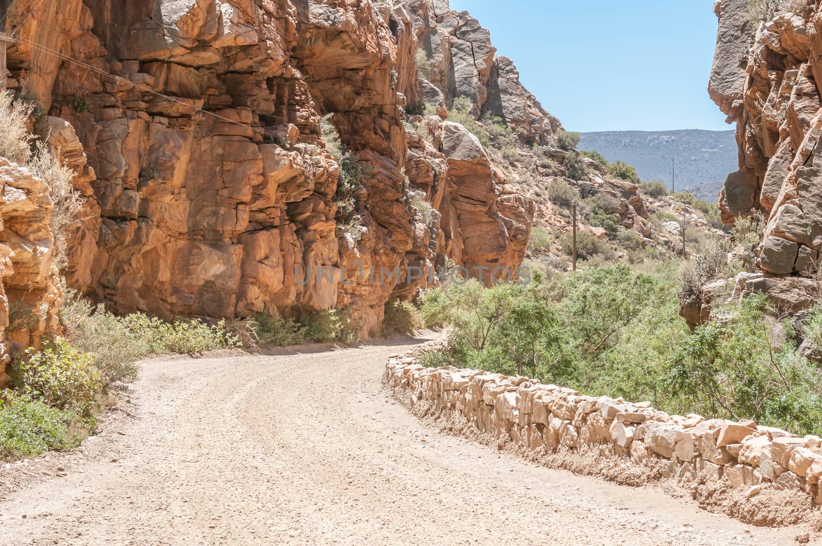 Geological formations in the Swartberg (Black Mountain) as seen from the historic pass.