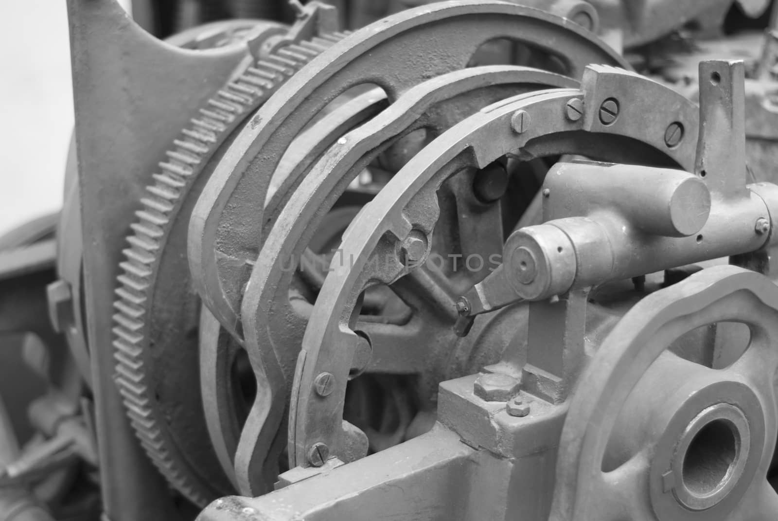 Old rusty gears printing press by Morfey713
