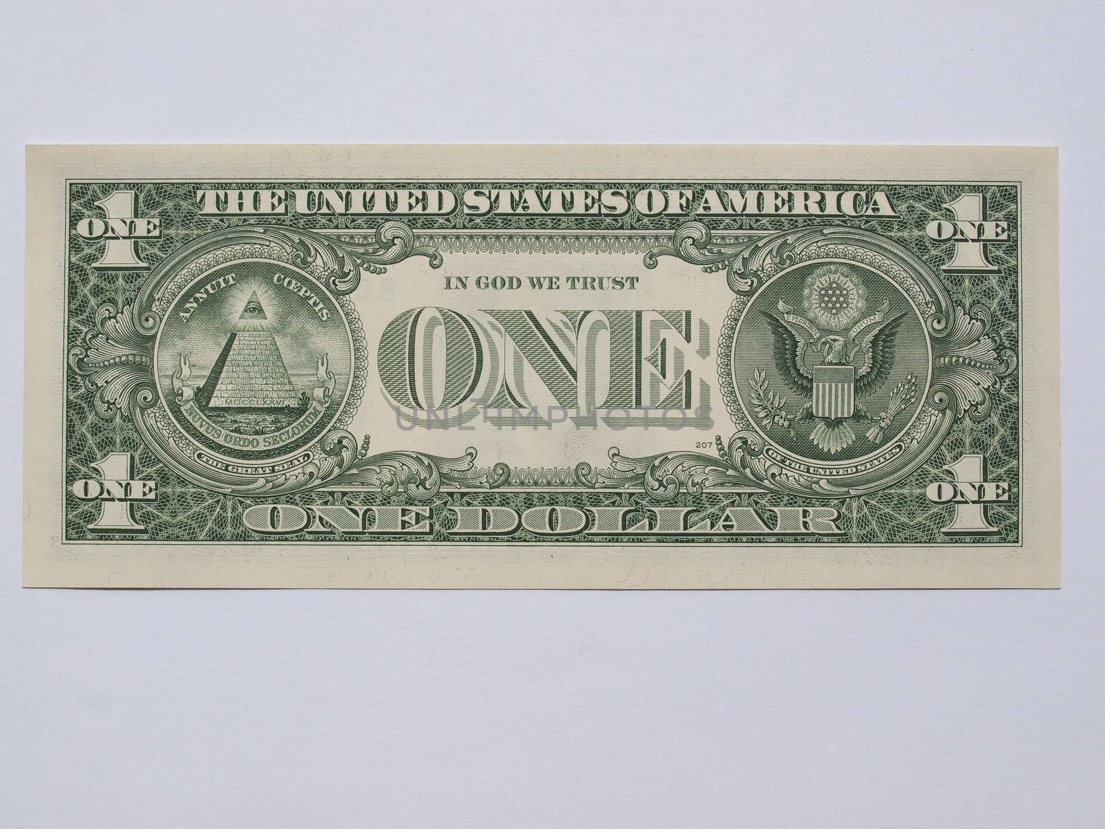 Currency of the United States 1 Dollar banknote