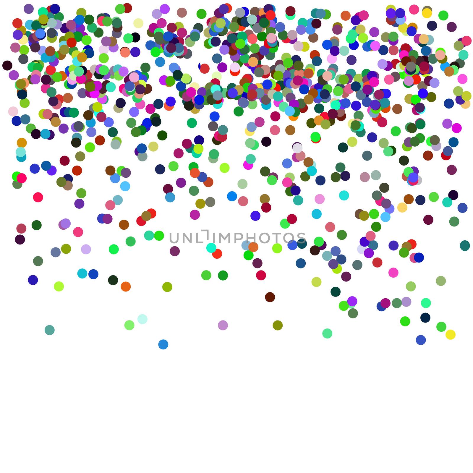 Colorful Falling Confetti Isolated on White Background