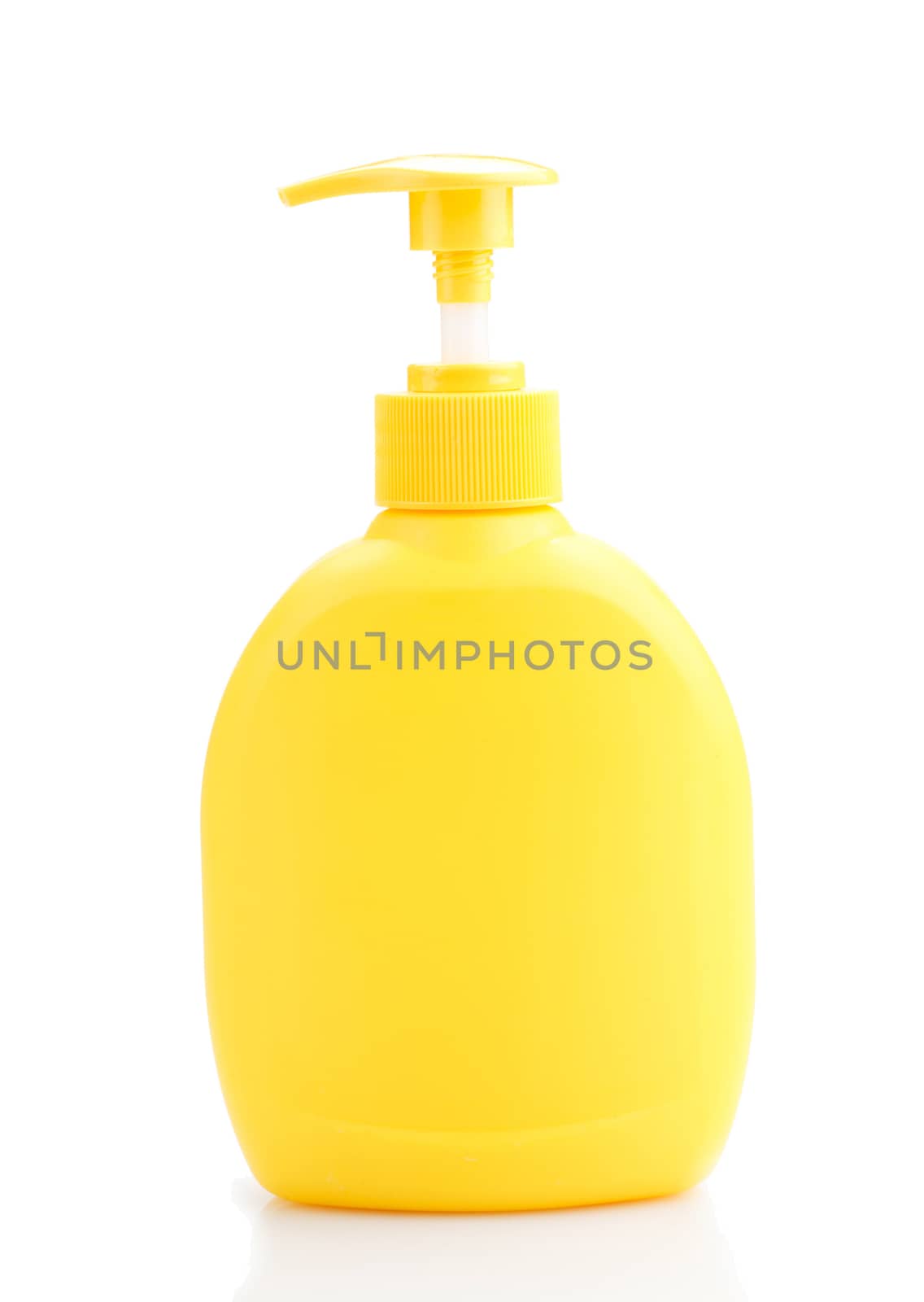 liquid soap in yellow Clear Pump Bottle