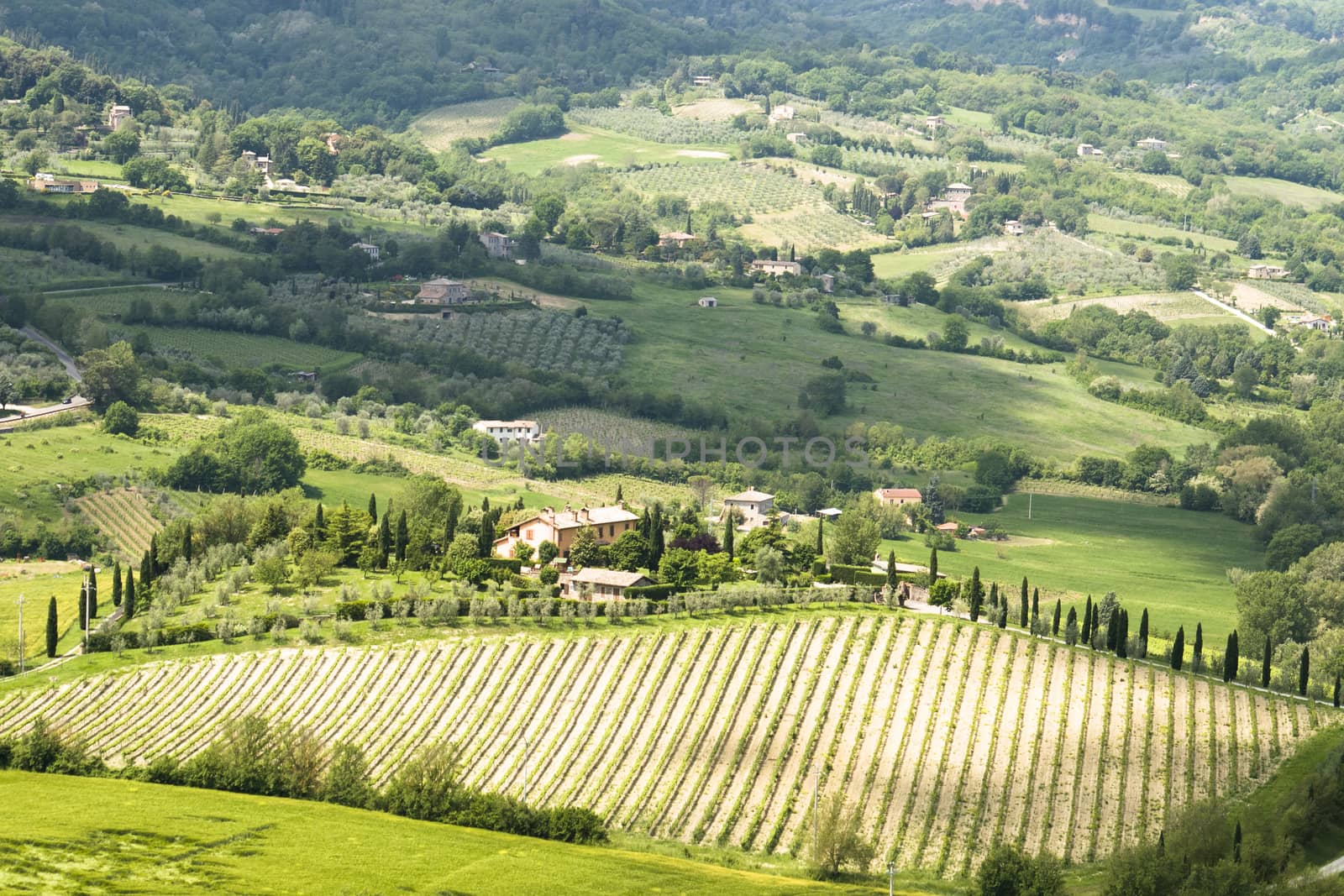 panorama of rural Umbrian