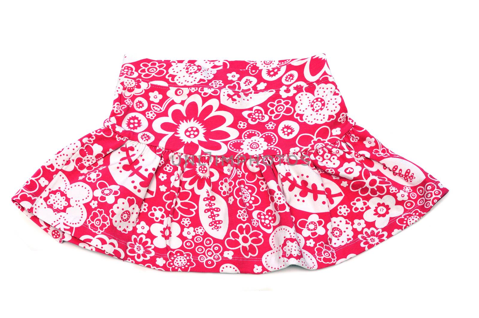 clothes: child's skirt over the white background