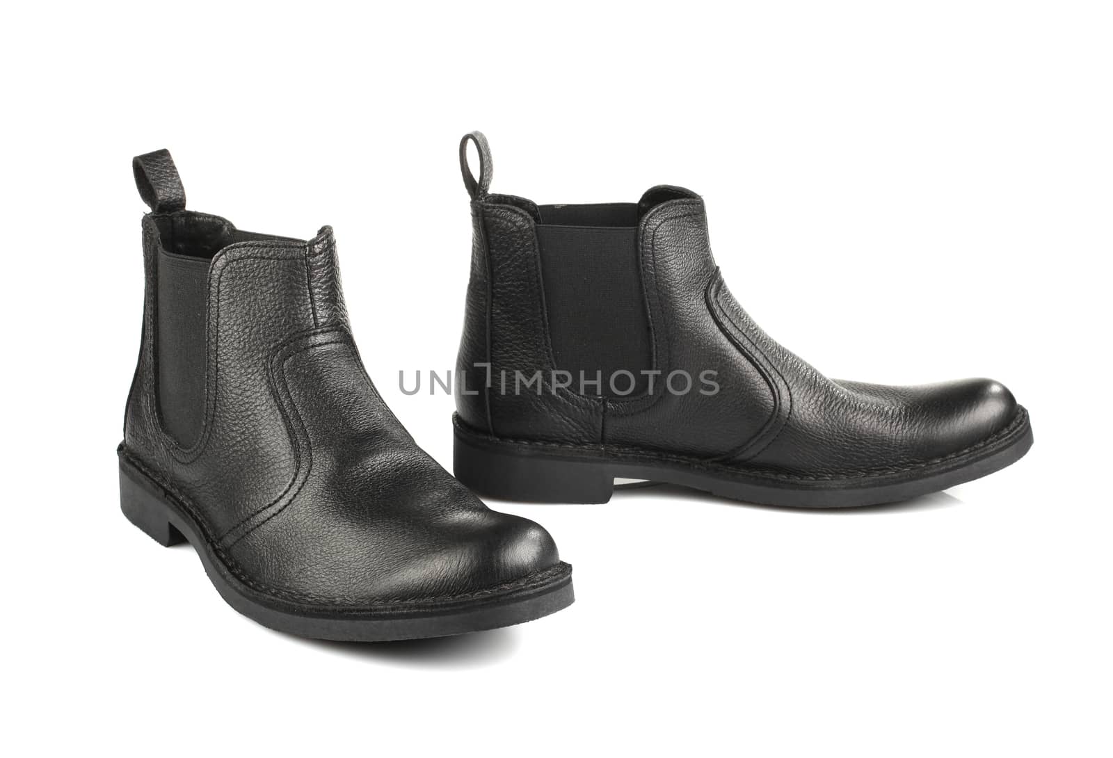 Black man shoes isolated on white background