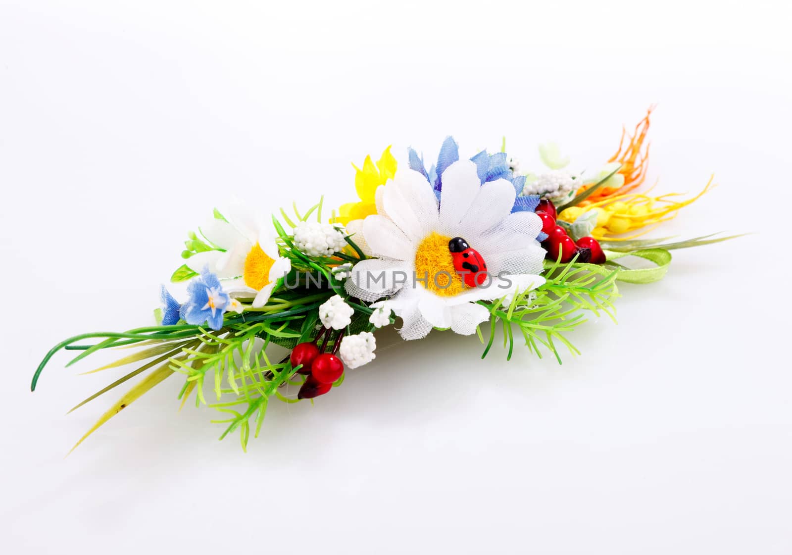 flower arrangement on a white background