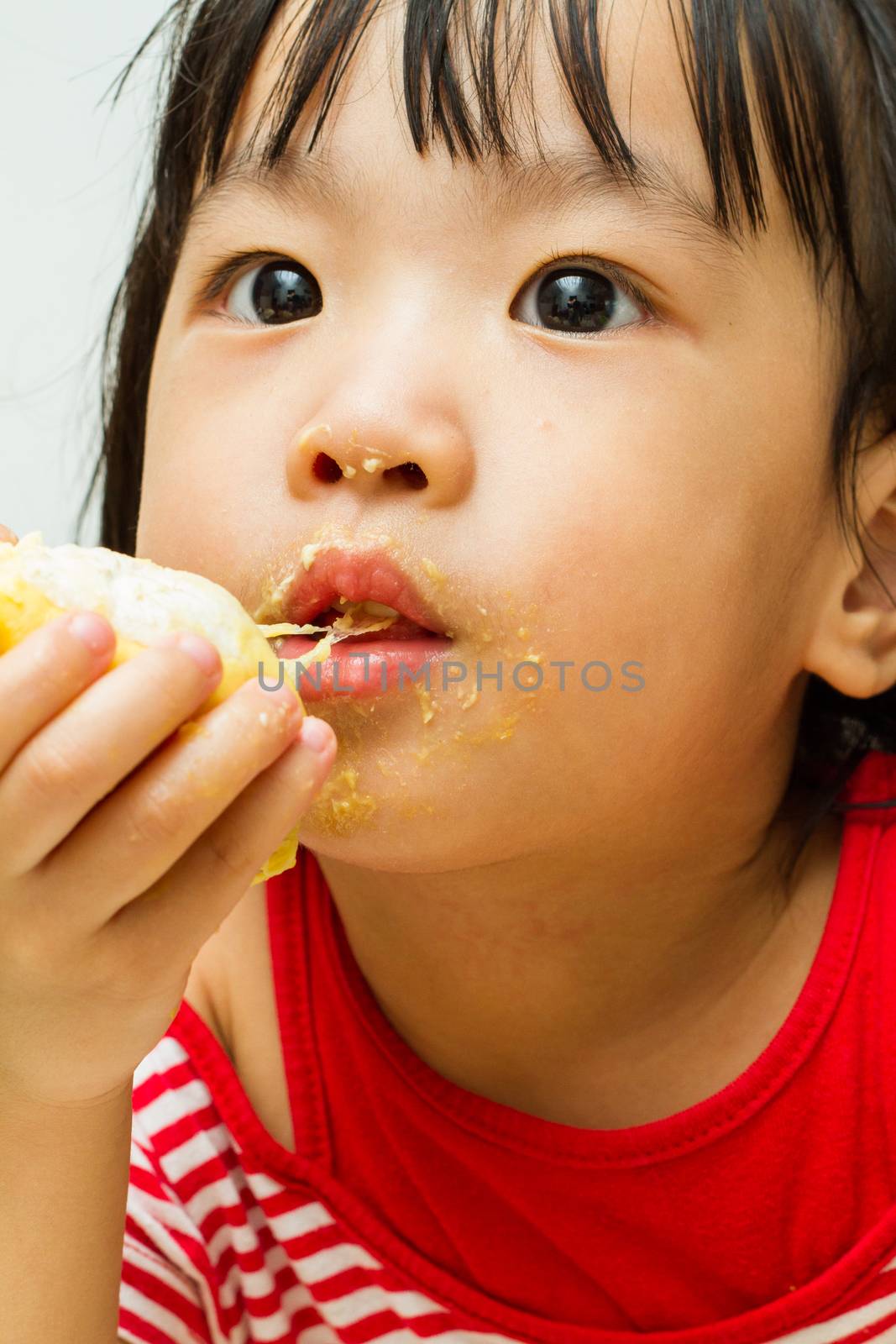 Chinese Girl Eating Durian by kiankhoon