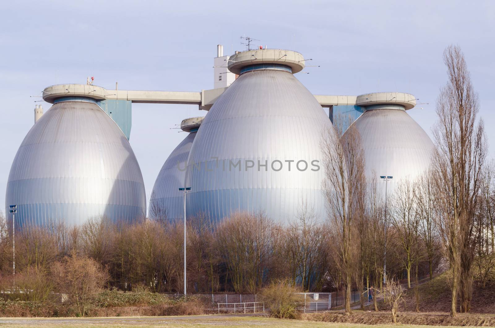 Septic tanks, digesters of a wastewater treatment plant are usually ovoid container. Due to the digesters, biogas is