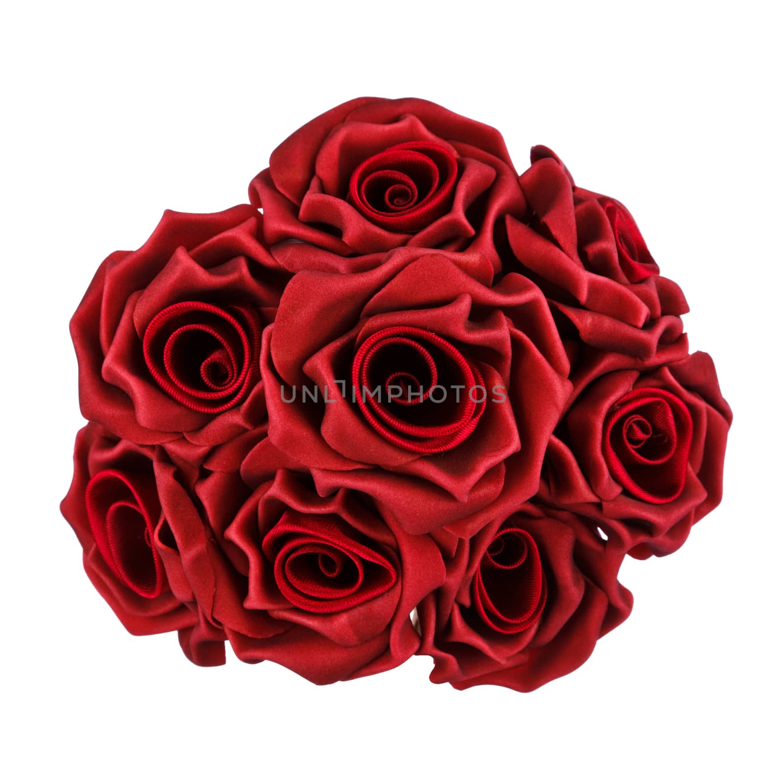 bouquet of red roses isolated on white background