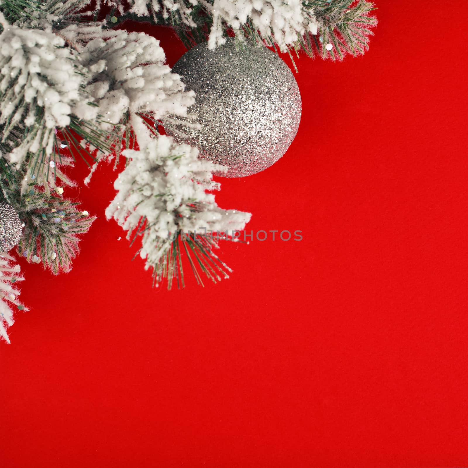 Christmas red background with space for text or image