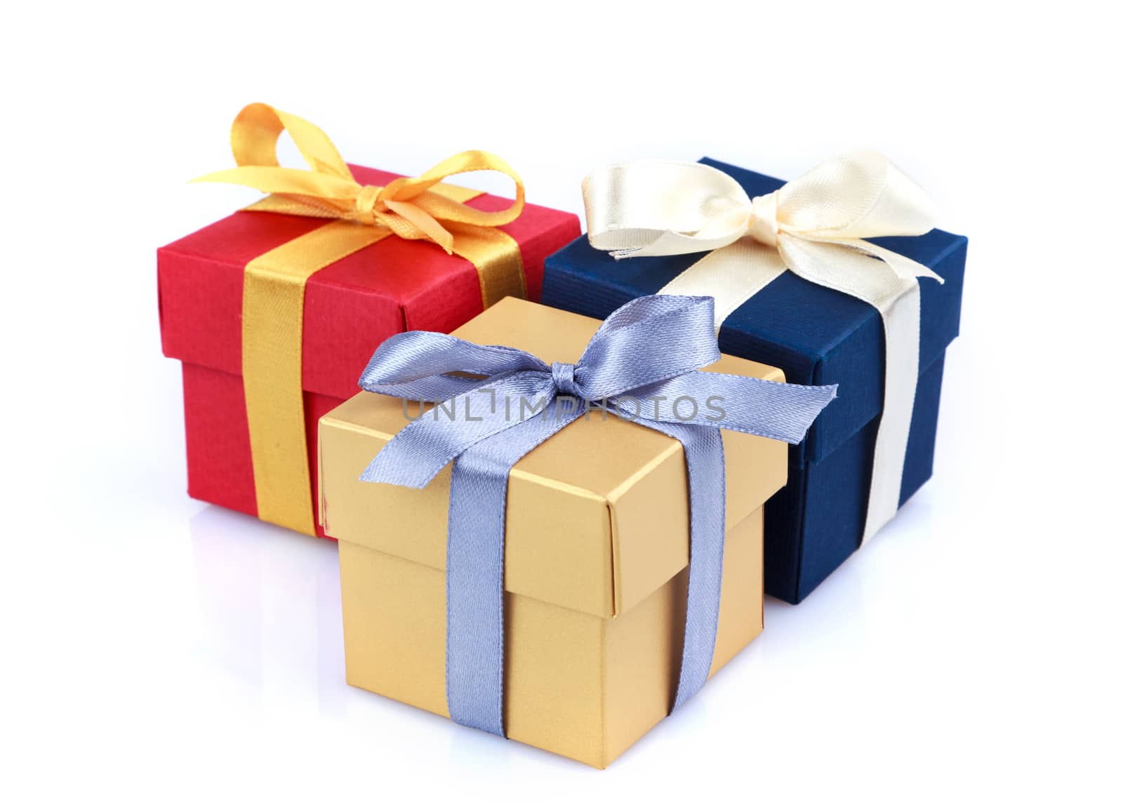 gift boxes on a white background