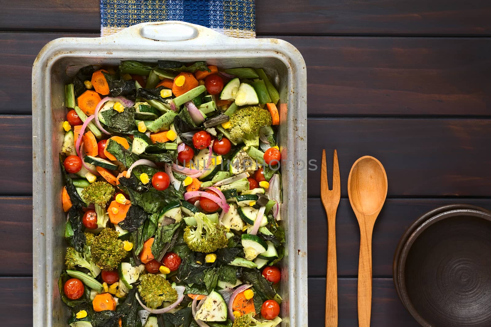 Baked Vegetables in Baking Dish  by ildi