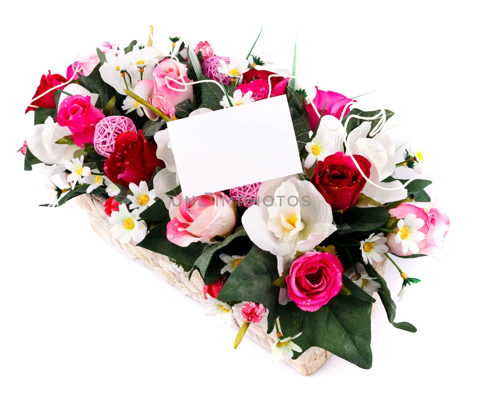 decorated flowers basket by serkucher