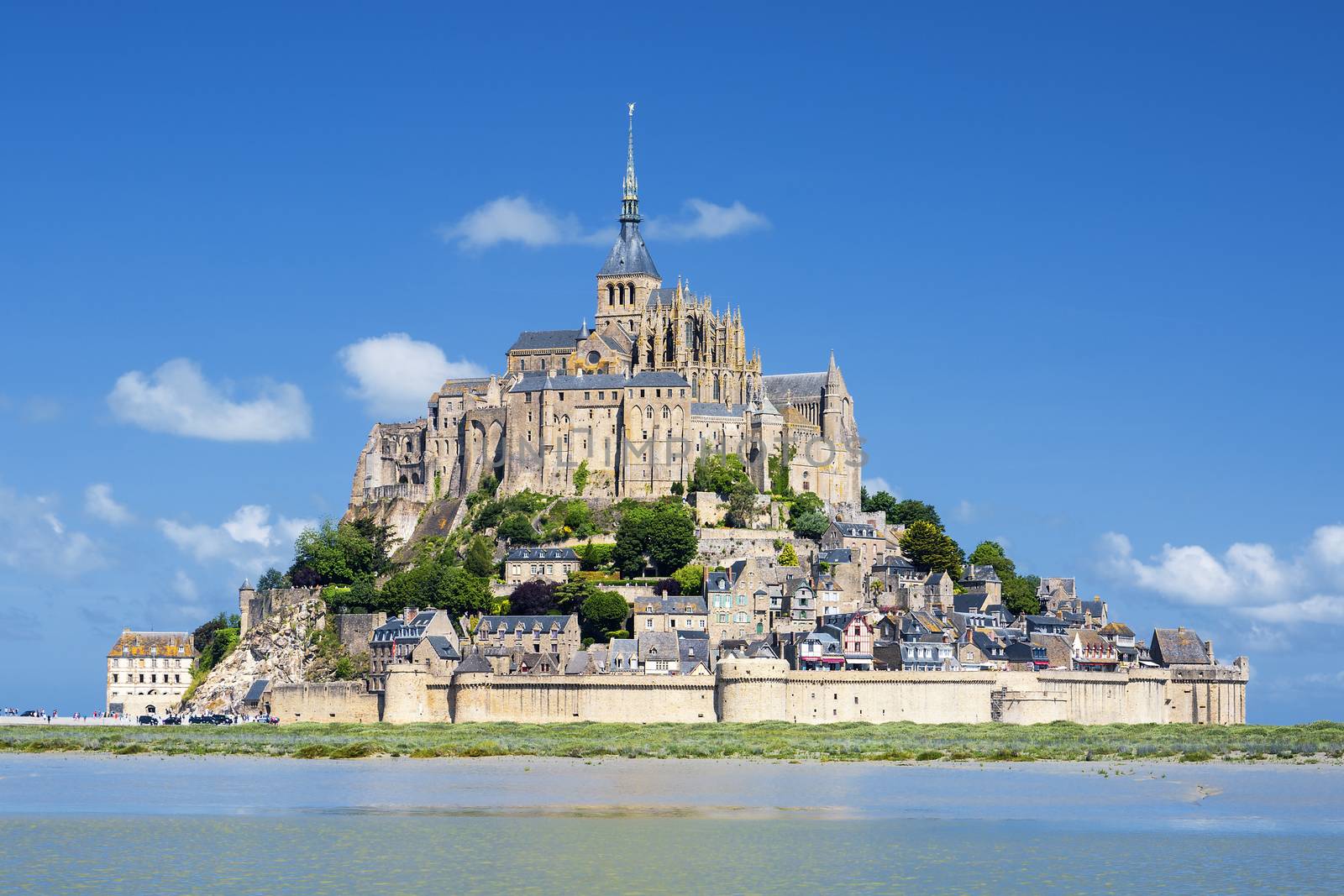 View of famous Mont-Saint-Michel by vwalakte