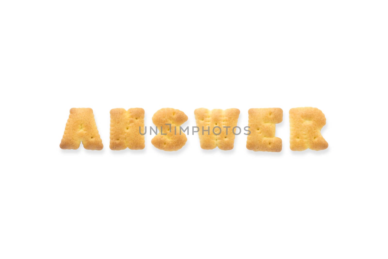 The Letter Word ANSWER. Alphabet  Cookie Biscuits by vinnstock