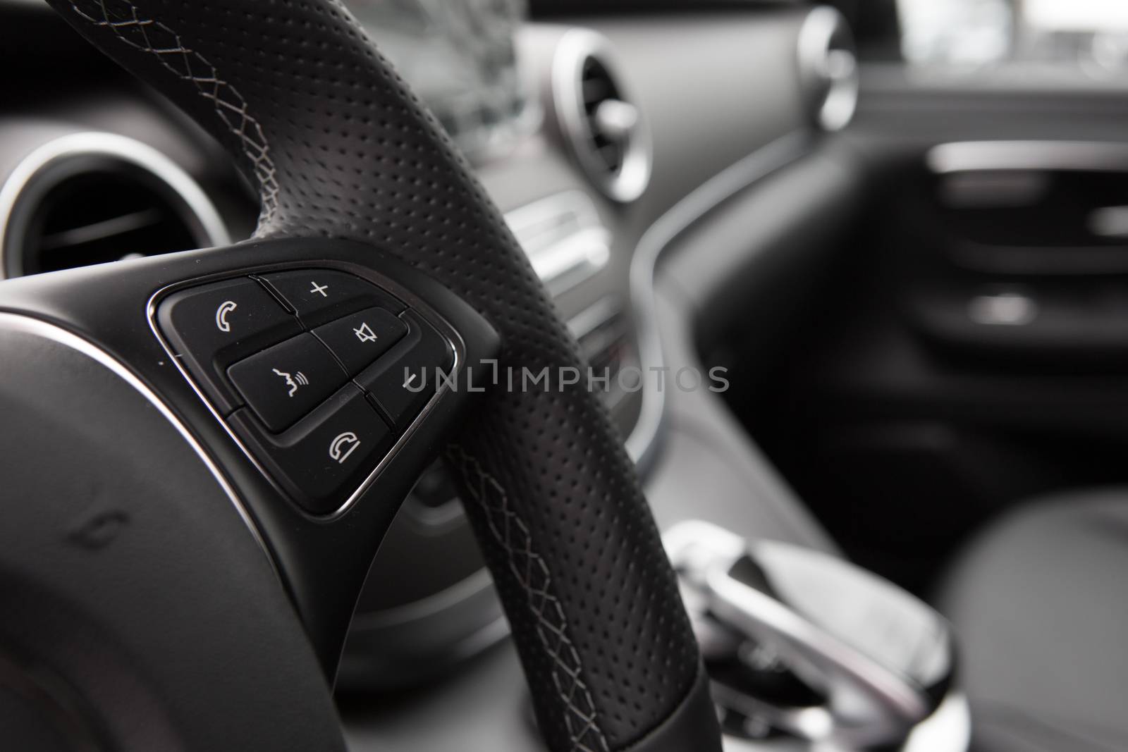 Closeup photo of car interiors. Shallow DOF