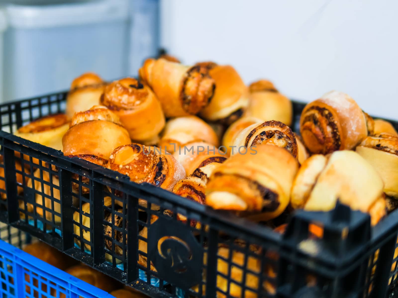 Mixed Home Made Bread and Pastry in a Basket