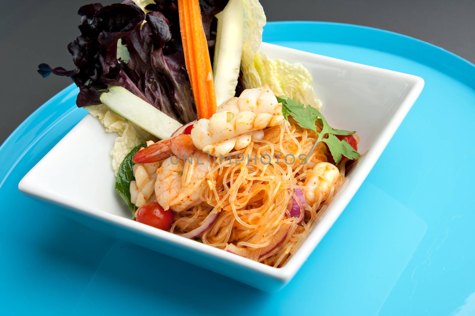 Thai Salad with Shrimp and Seafood by graficallyminded