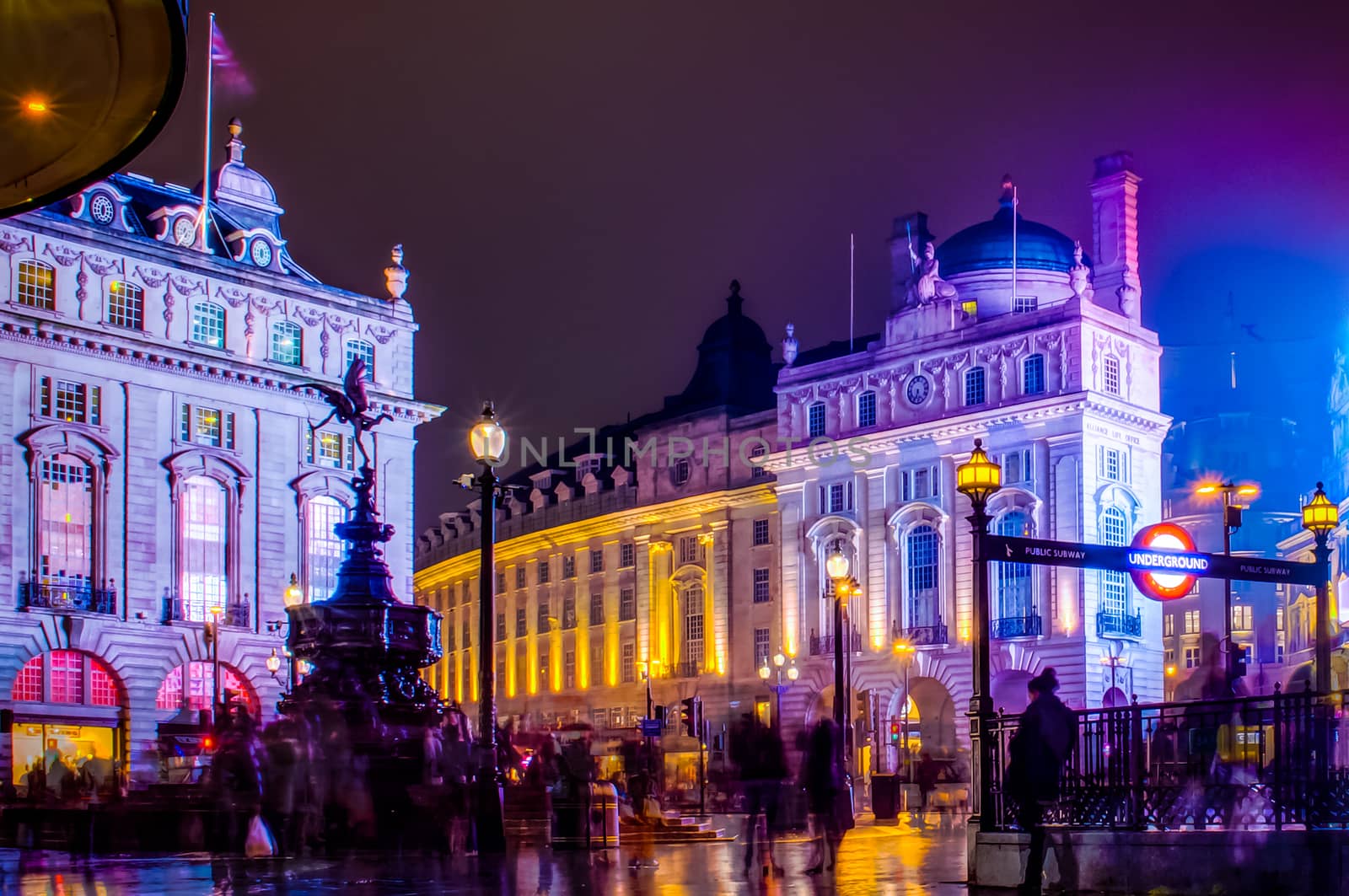 Piccadilly Circus at Night by PhotoLondonUK