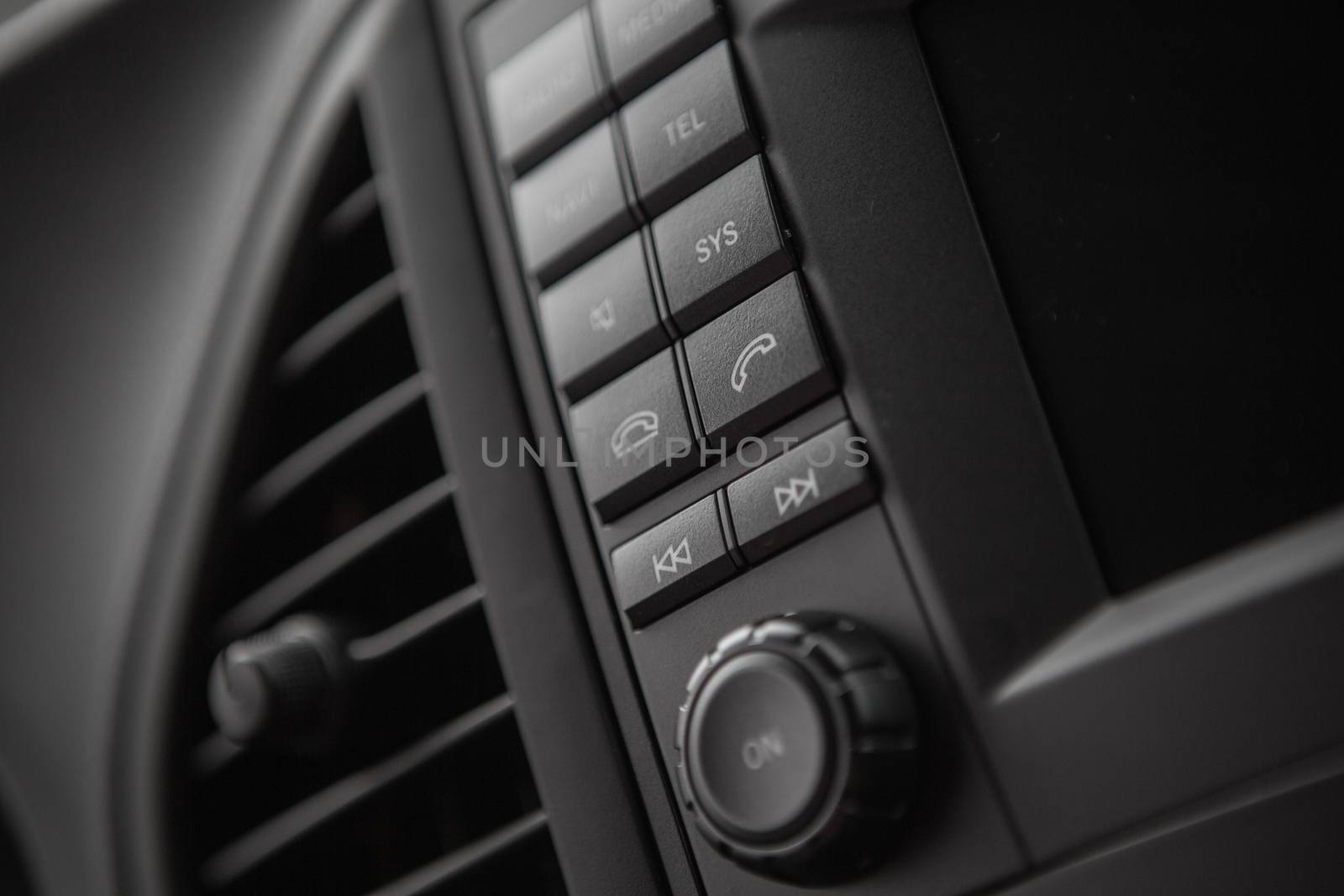 Closeup photo of car interiors. Shallow DOF