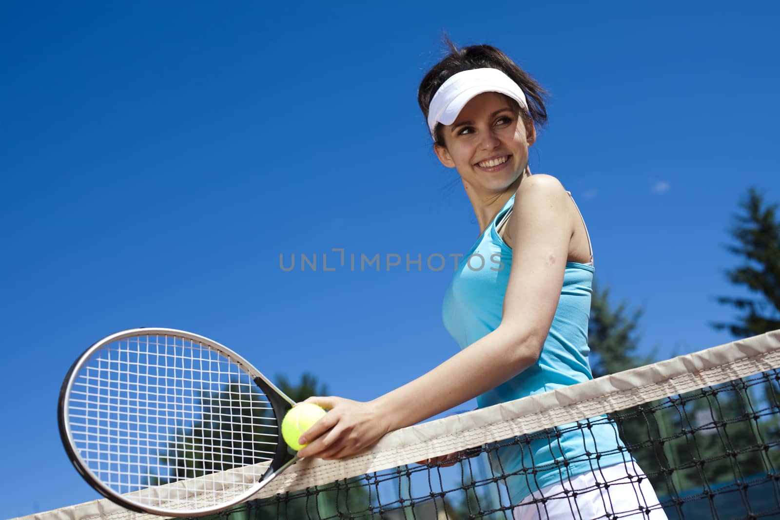 Tennis player, natural colorful tone