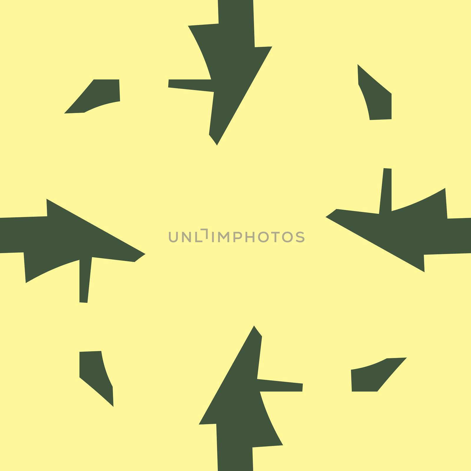 Abstract Arrow Shapes Over Yellow by TheBlackRhino