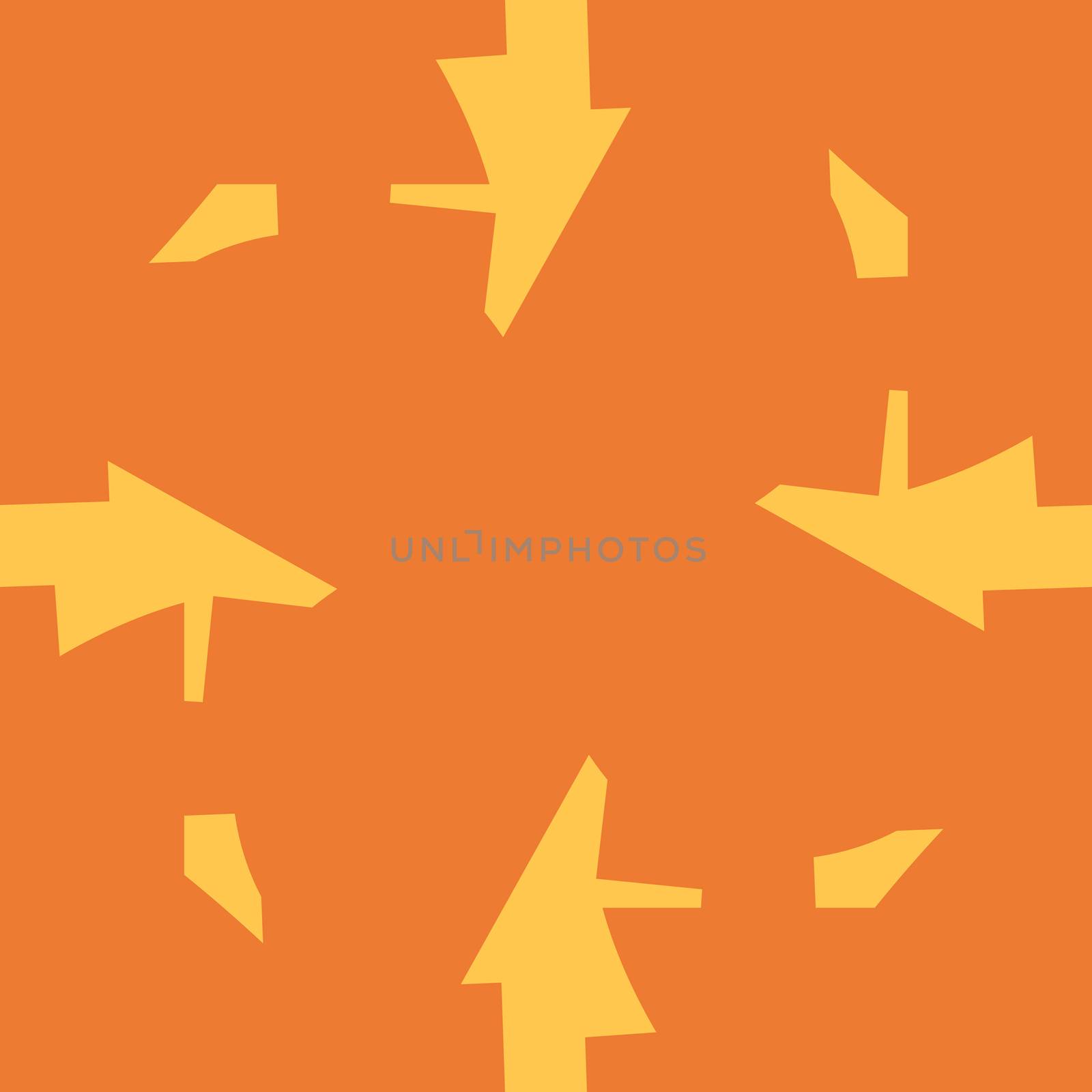 Abstract Arrow Shapes Over Orange by TheBlackRhino