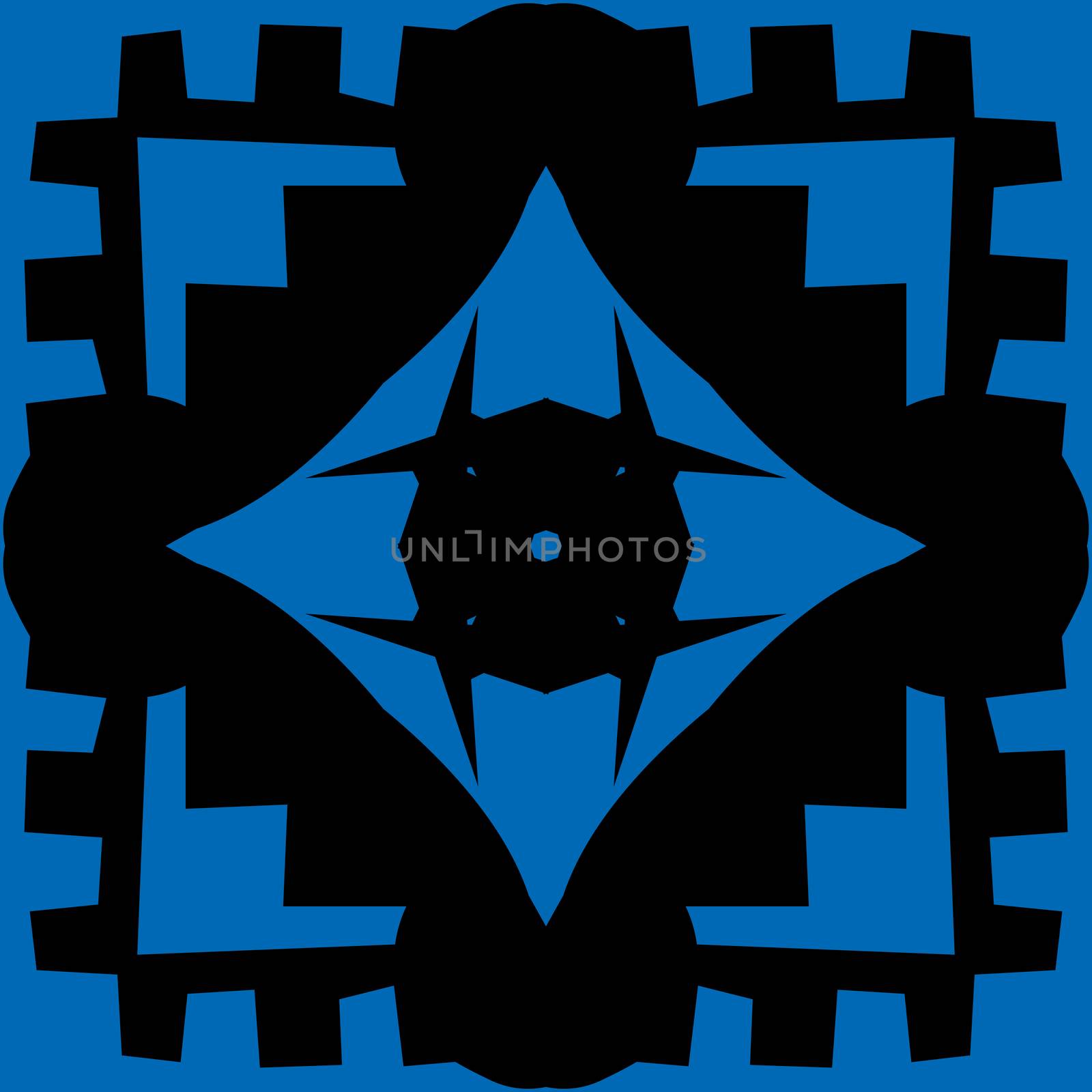 Repeating Blue Diamond Pattern Shapes by TheBlackRhino