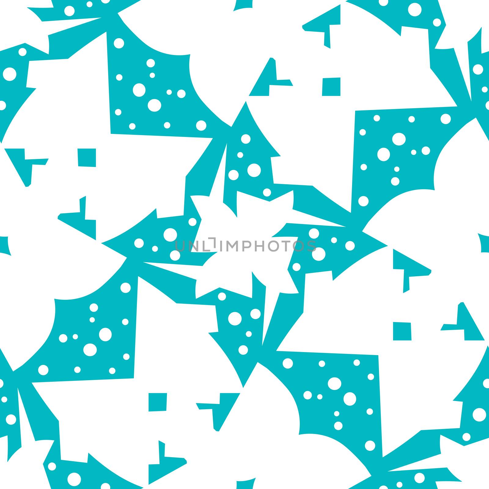 Background pattern of seamless abstract butterflies over blue