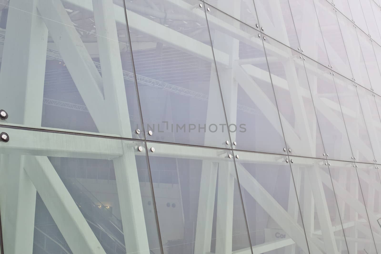 Part of wall of modern office building