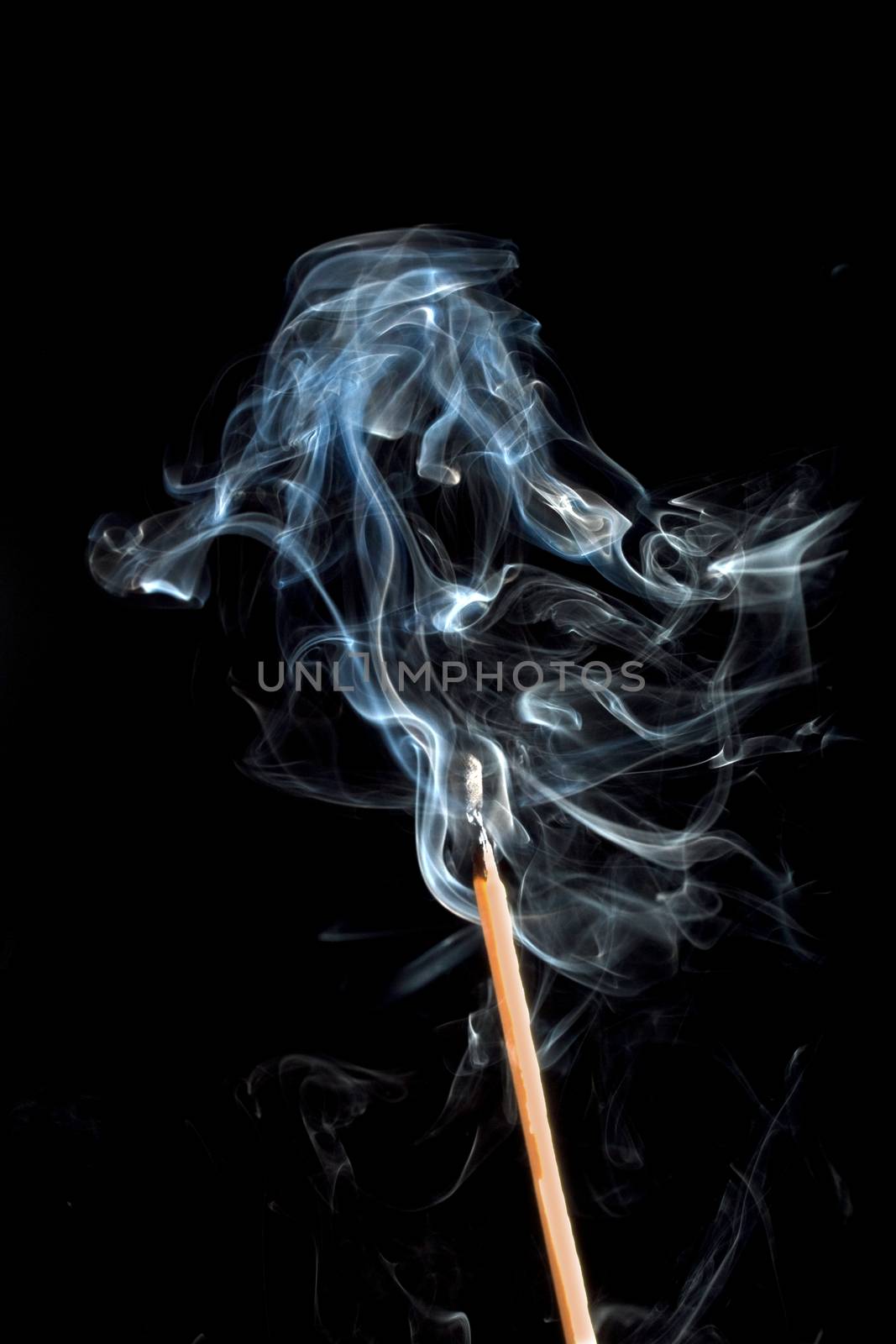 Burning match with smoke by Irina1977