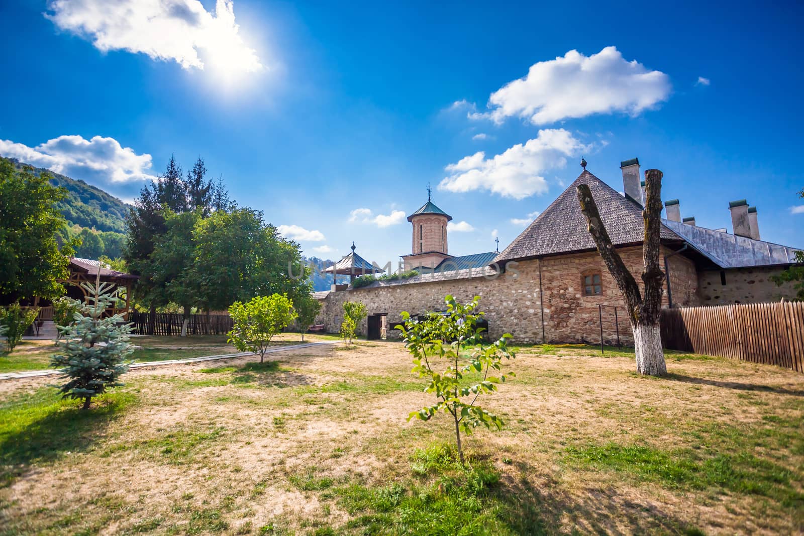 Polovragi, Romania - Septemper 9, 2012: Old orthodox monastery from Polovragi, Romania