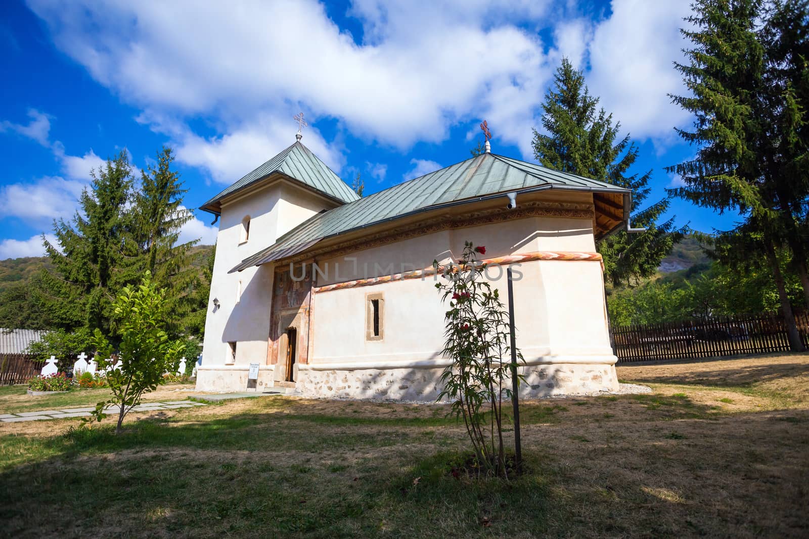 Polovragi, Romania - Septemper 9, 2012: Old orthodox monastery from Polovragi, Romania