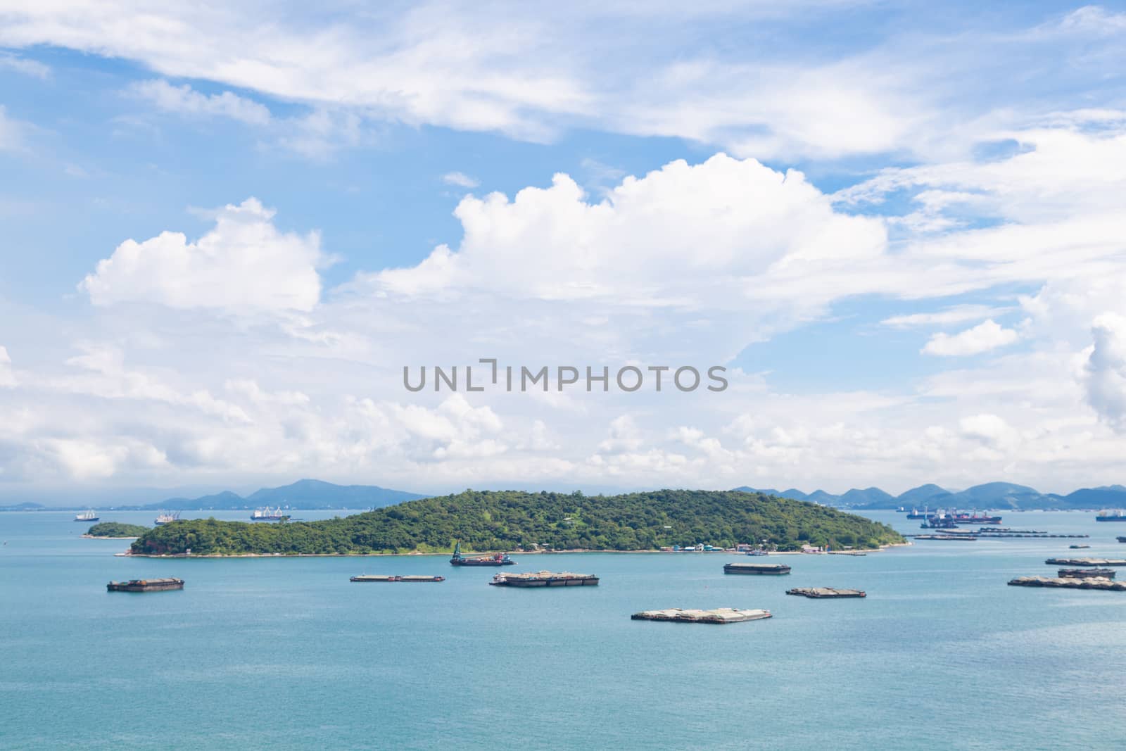 Cargo ships in the sea by a454