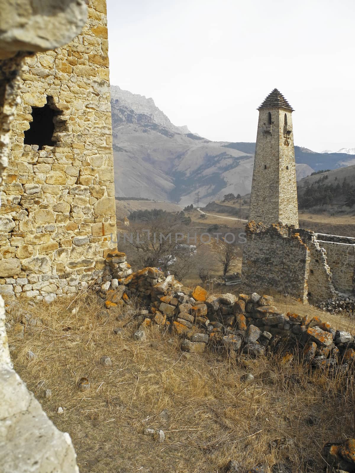 Towers Of Ingushetia. Ancient Architecture And Ruins