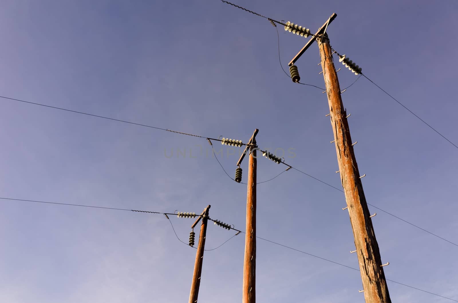 Electric Poles on Sunny Day by jaaske