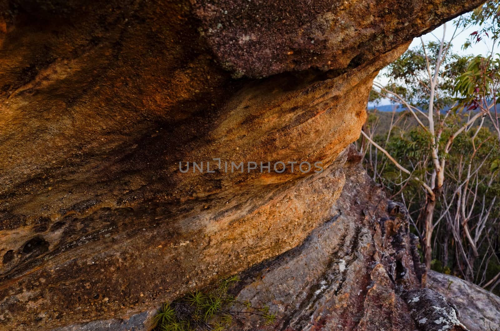 Rock formations in the Australian bush.