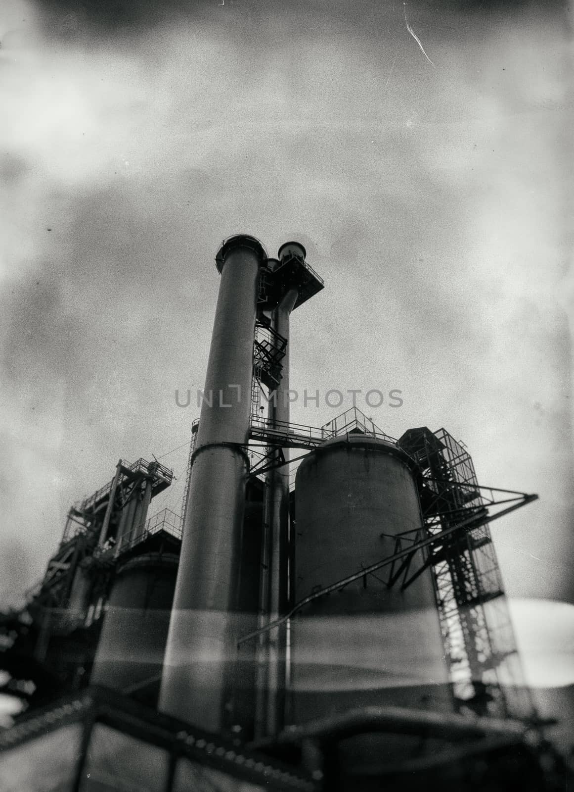 Photograph of an industrial structure