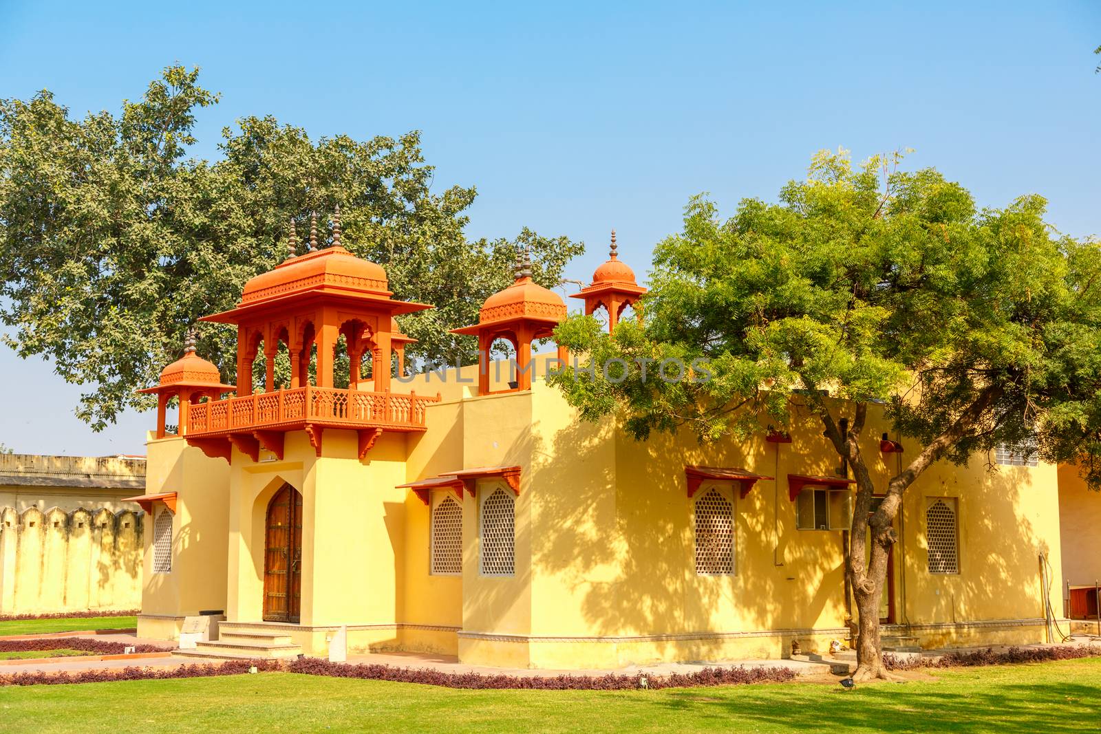 House in Jantar Mantar astronomy garden, Jaipur, India