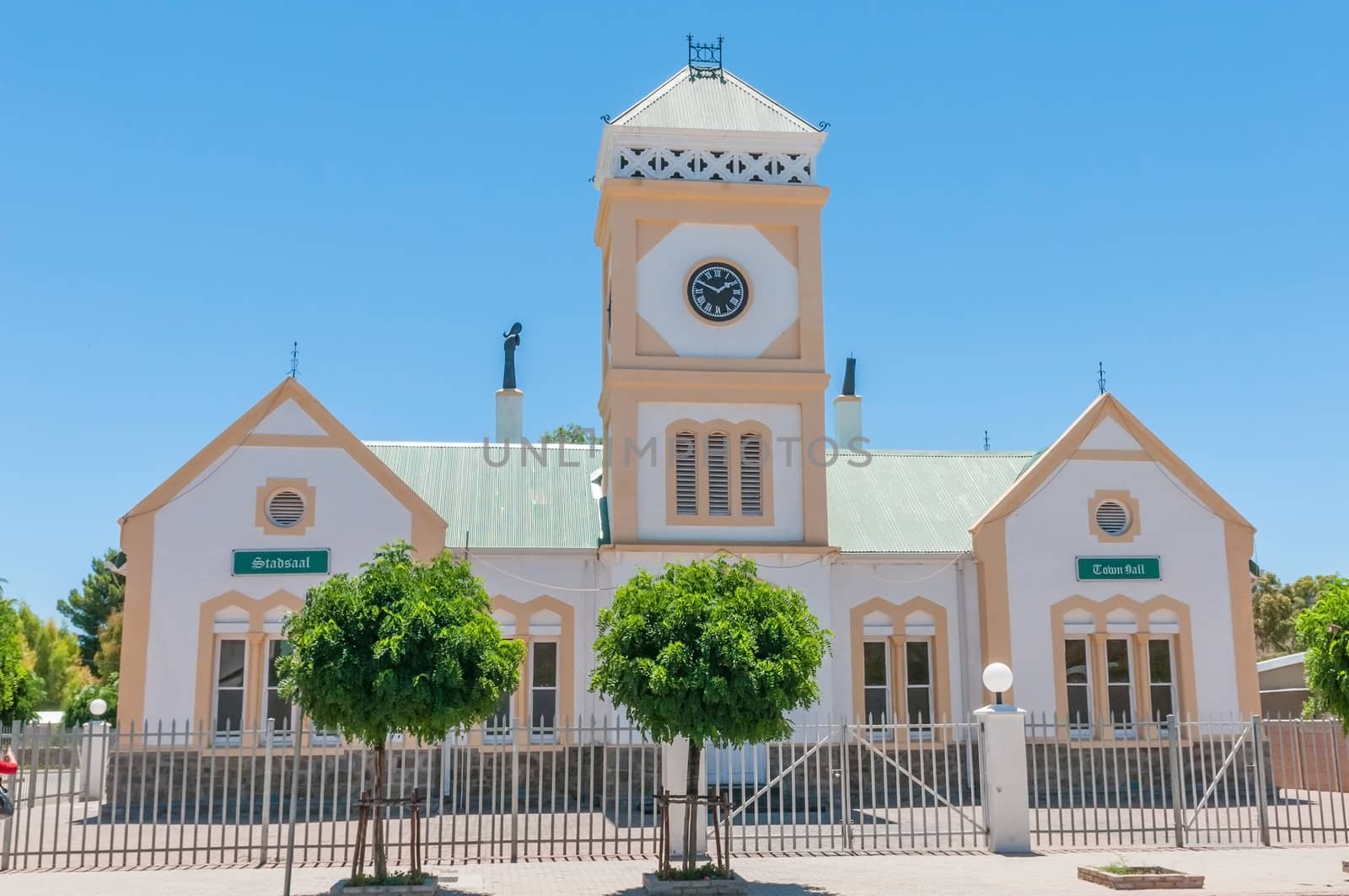 WILLOWMORE, SOUTH AFRICA - JANUARY 6, 2015: The historic Town Hall in the Little Karoo town of Willowmore